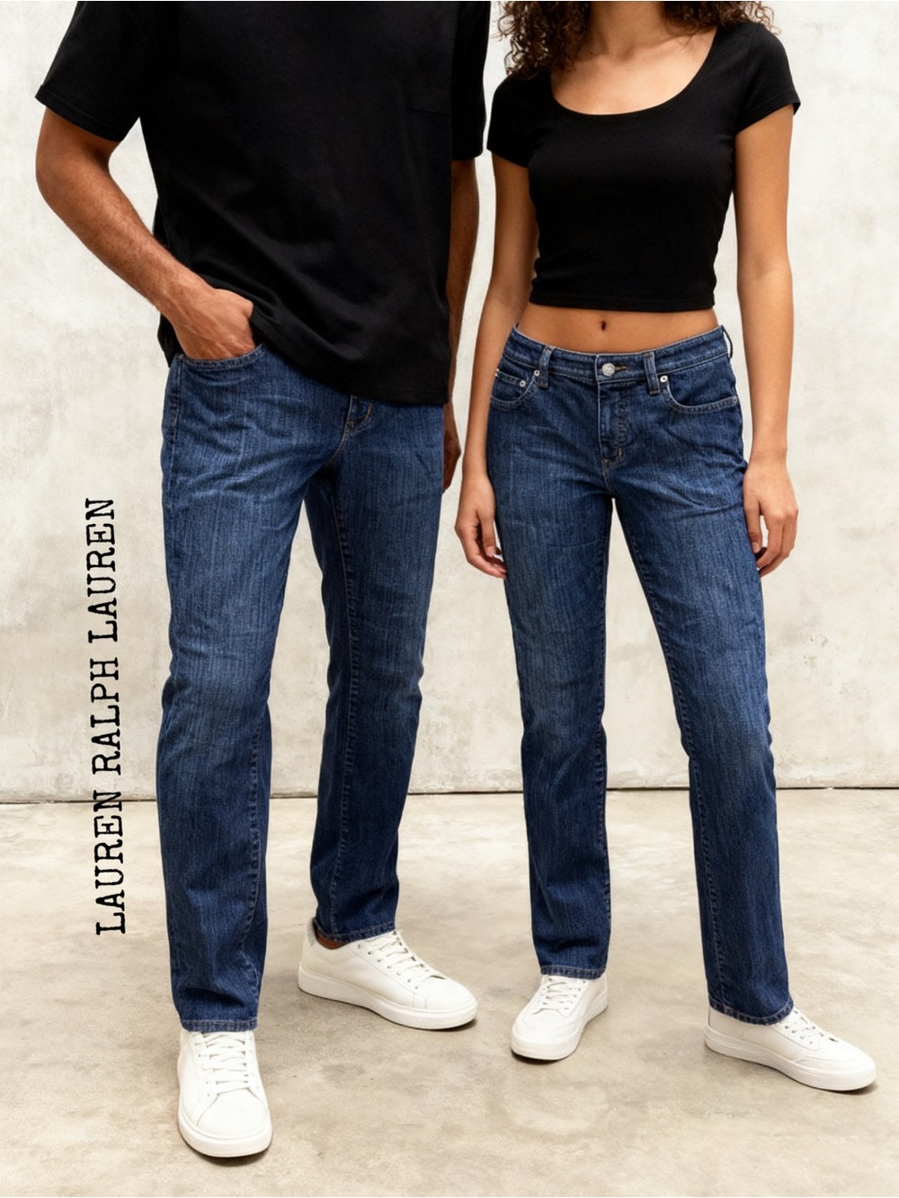 LAUREN RALPH LAUREN 
Classic Women's Dark Blue Straight-Leg Jeans